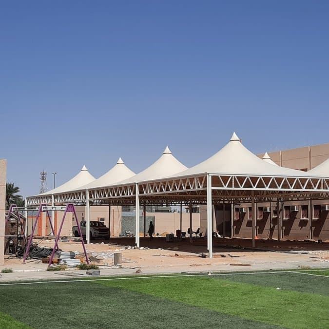 مظلات مدارس حماية من الأمطار - تنفيذ احترافي